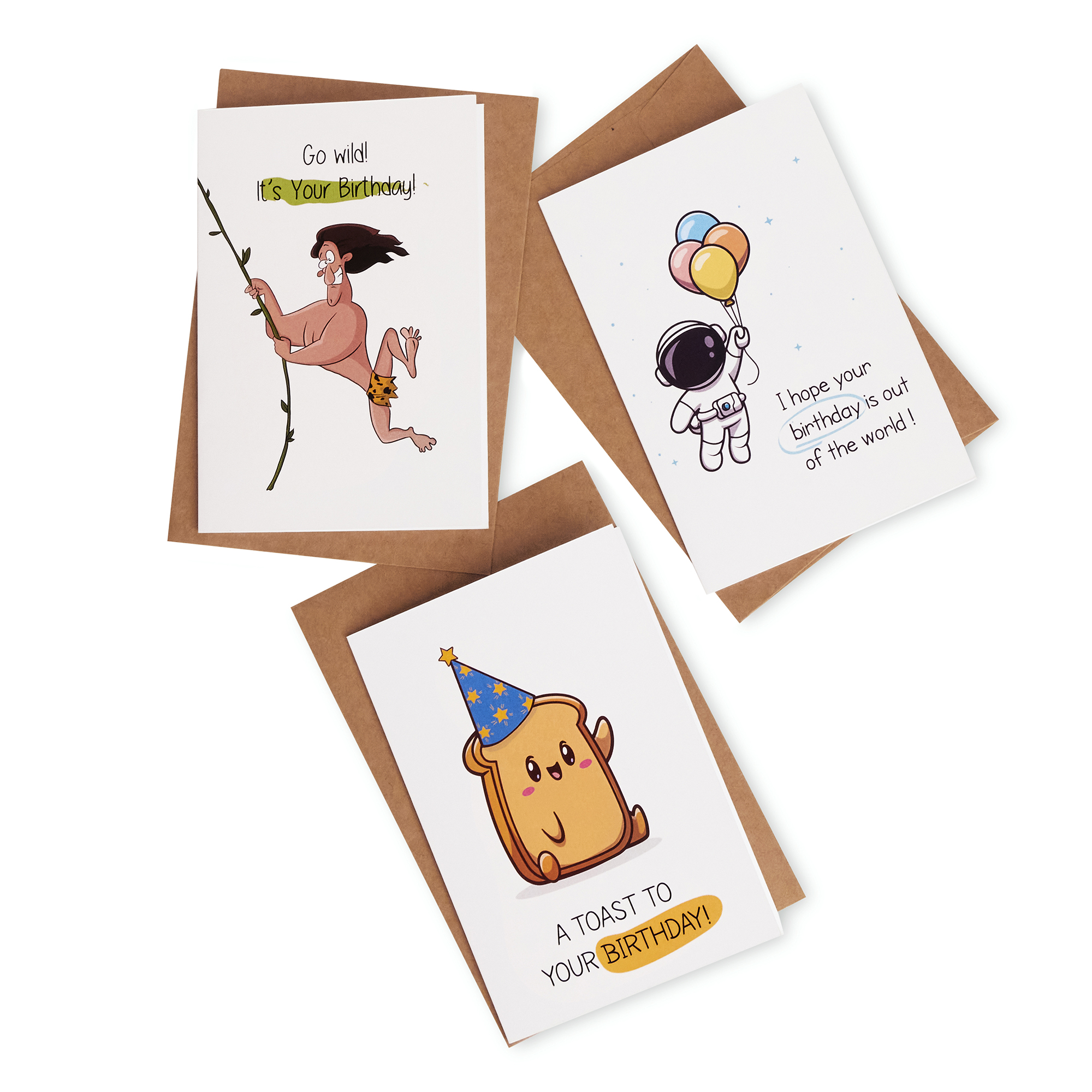 Birthday Greeting Cards - Set Of 3 - Look What Happened